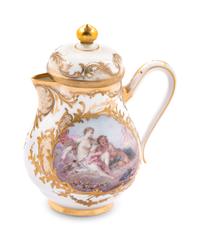 A Sèvres Painted and Parcel Gilt Porcelain Creamer