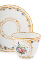 A Nicholas II Imperial Porcelain Factory Teacup and Saucer