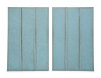 A Pair of French Scenic Wallpaper Three-Panel Screens, Grande Chasse au Tigre dans l'Inde (The Tiger Hunt)