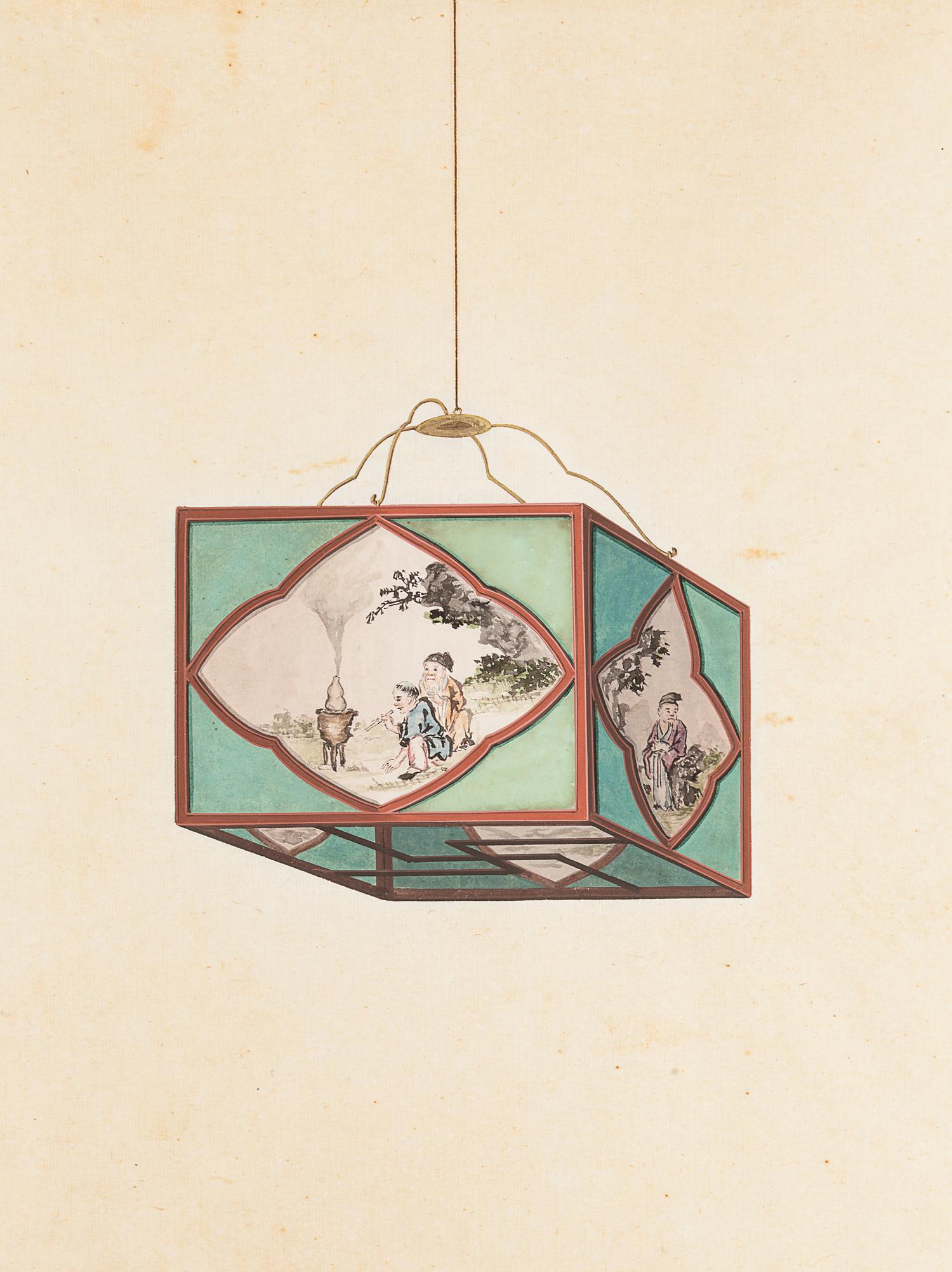 Four Export Drawings of Lanterns