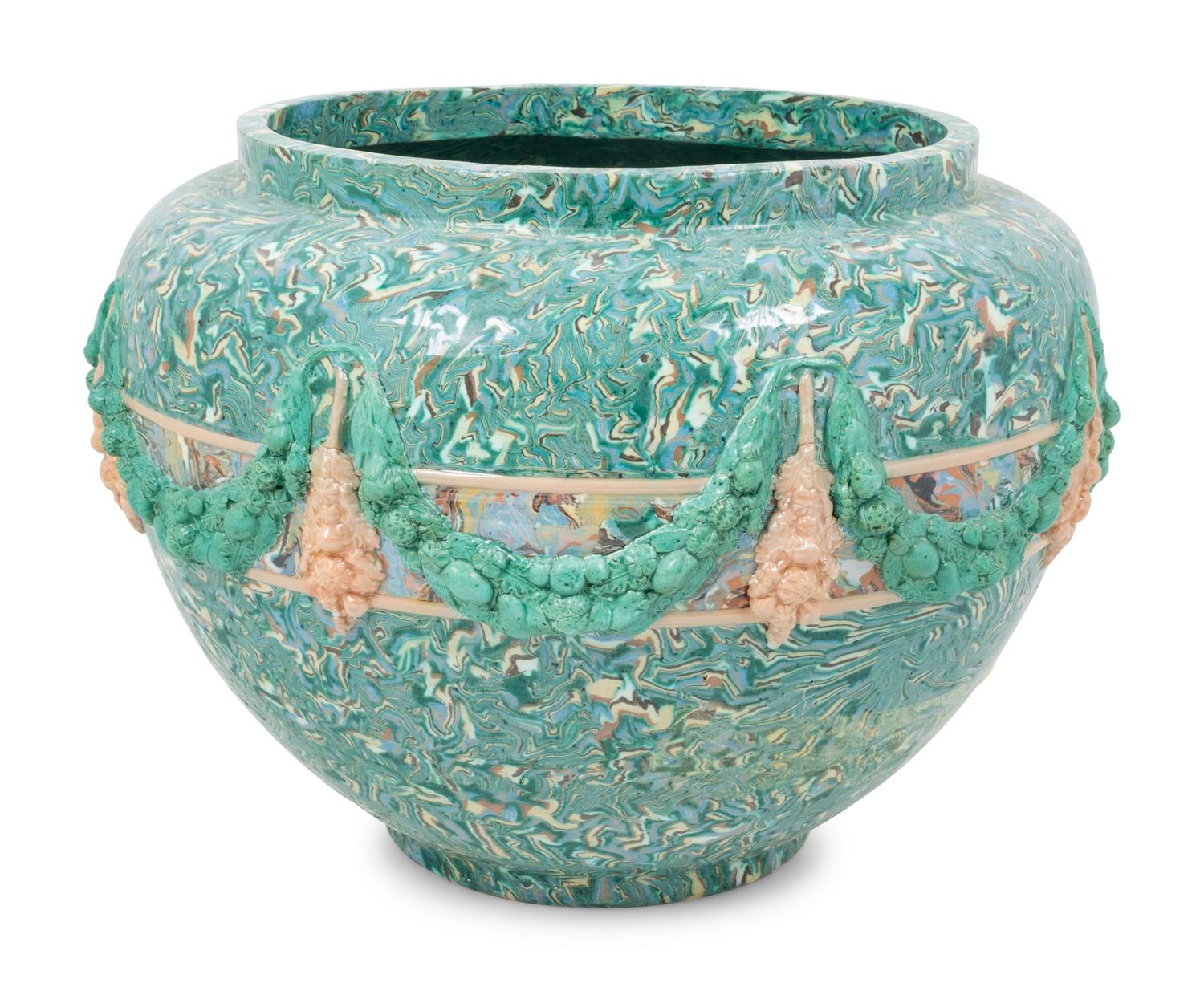 An Uzès Glazed Ceramic Jardinière