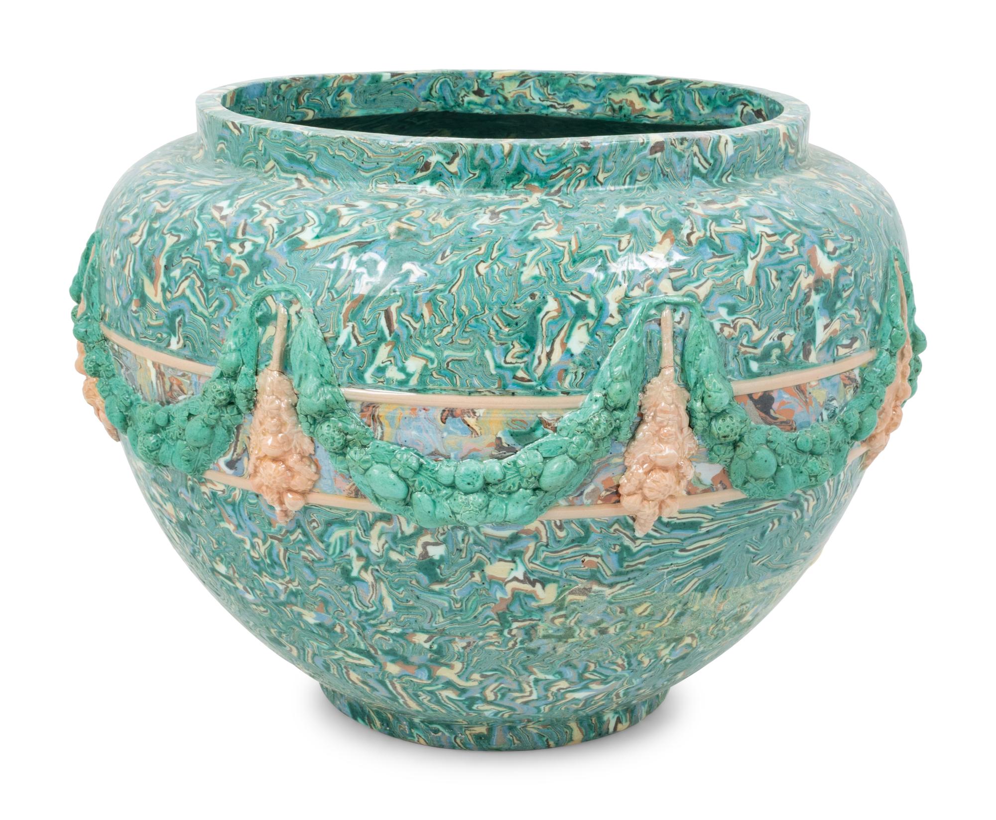 An Uzès Glazed Ceramic Jardinière