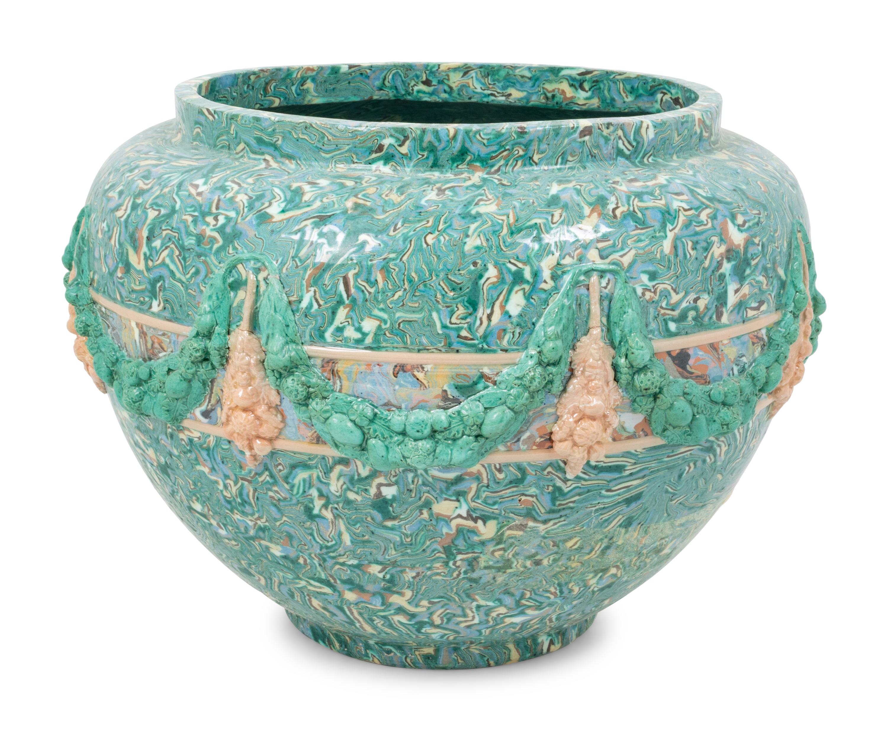 An Uzès Glazed Ceramic Jardinière