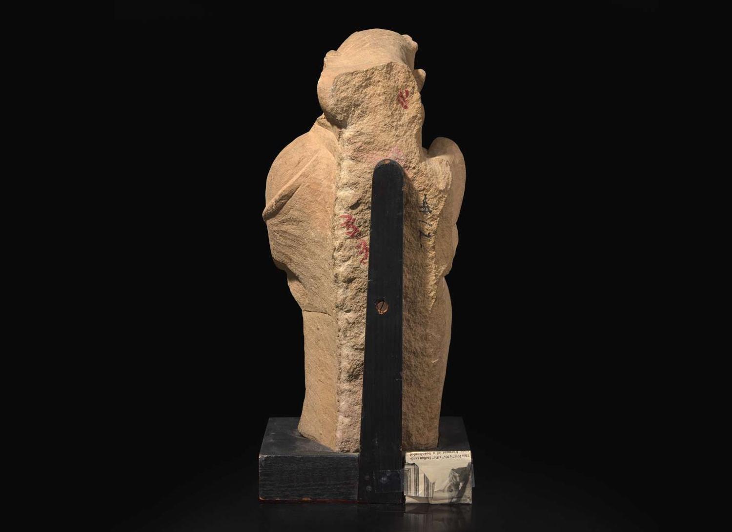 An Indian carved sandstone figure of a celestial maiden, Madhya Pradesh, 11th-12th century 印度砂岩神像 十一或十二世紀
