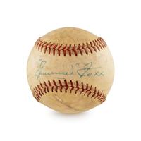 A Jimmie Foxx Single Signed Autograph Baseball (Beckett Authentication Services)