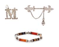 A Collection of Victorian Silver Jewelry,