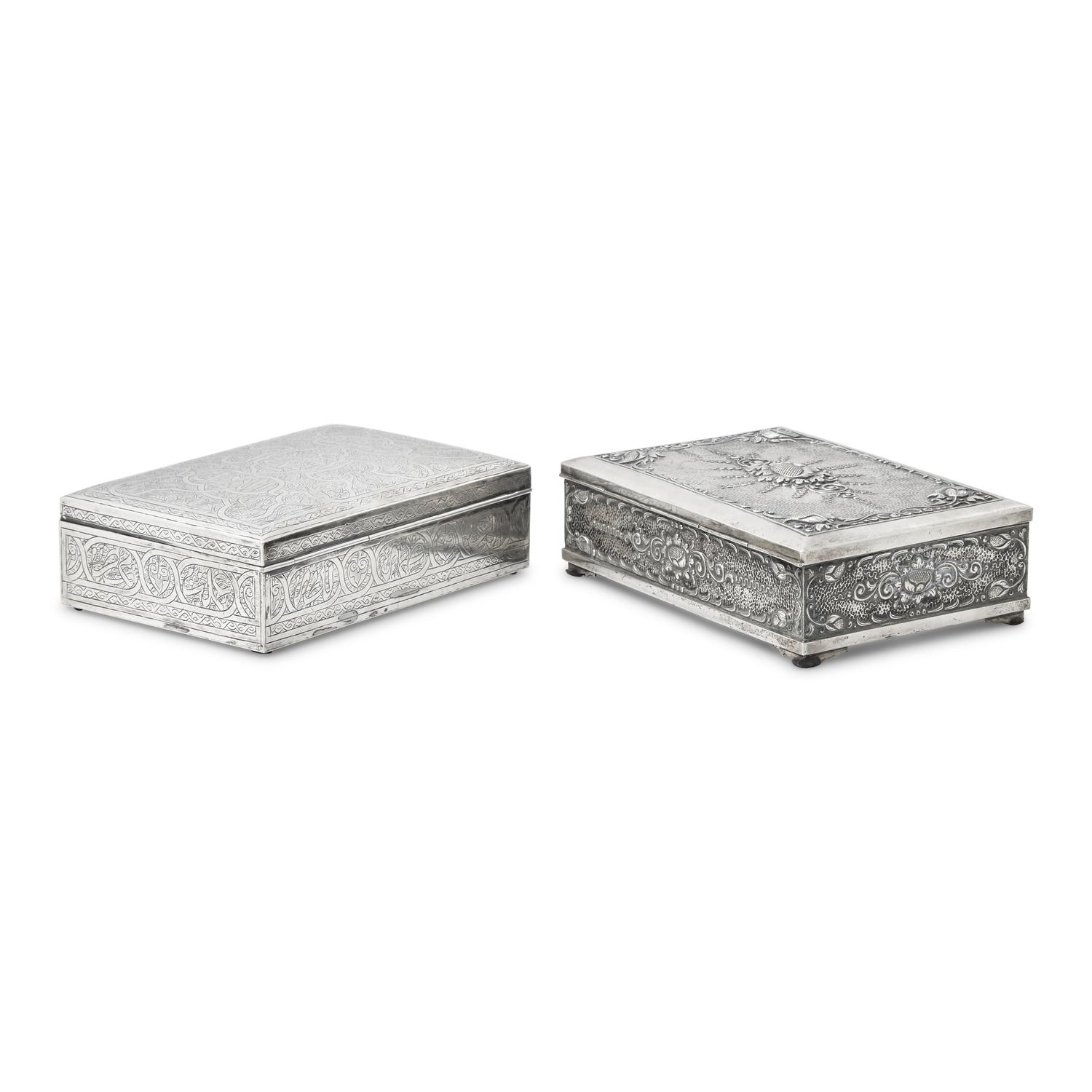 Two Silver Table Boxes
