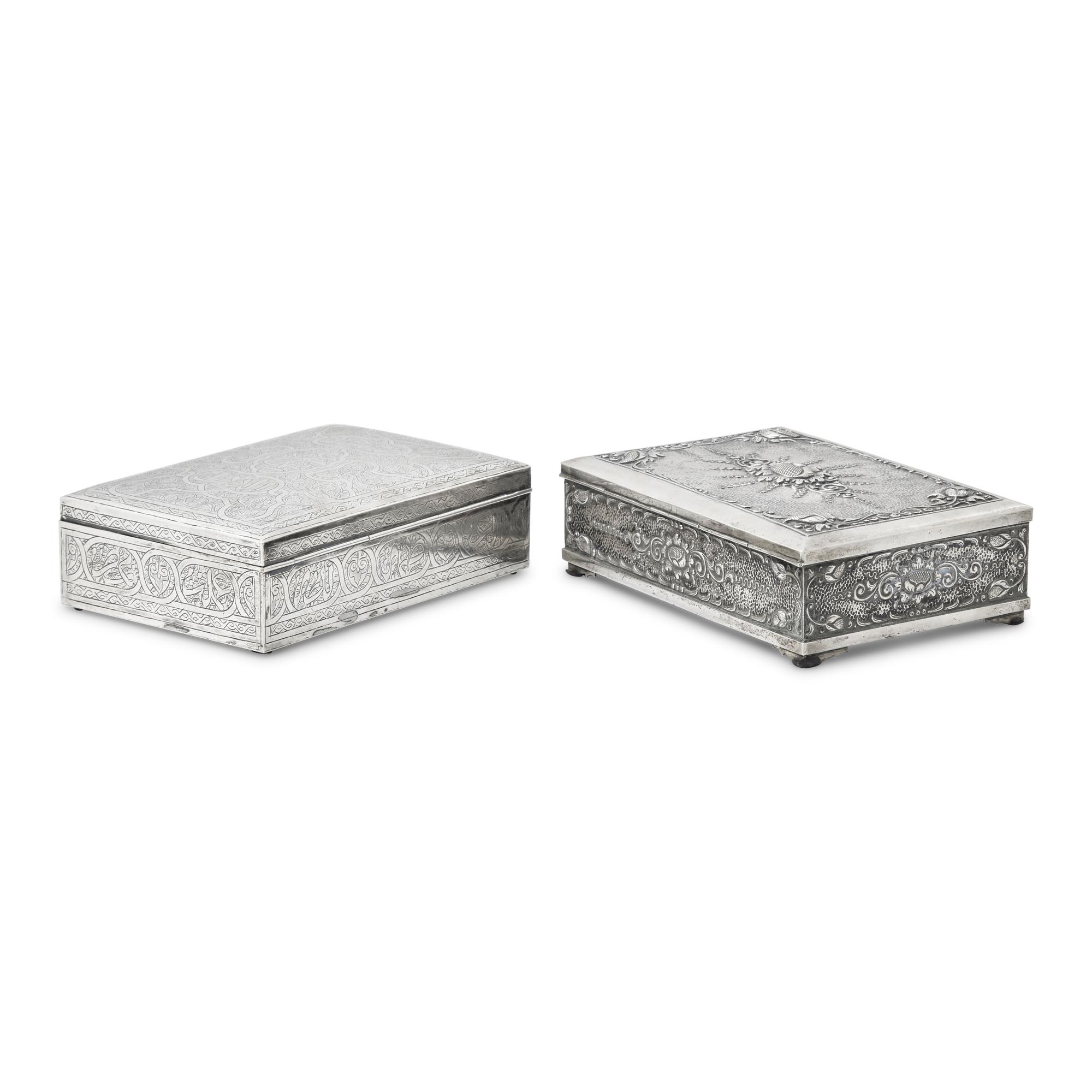 Two Silver Table Boxes
