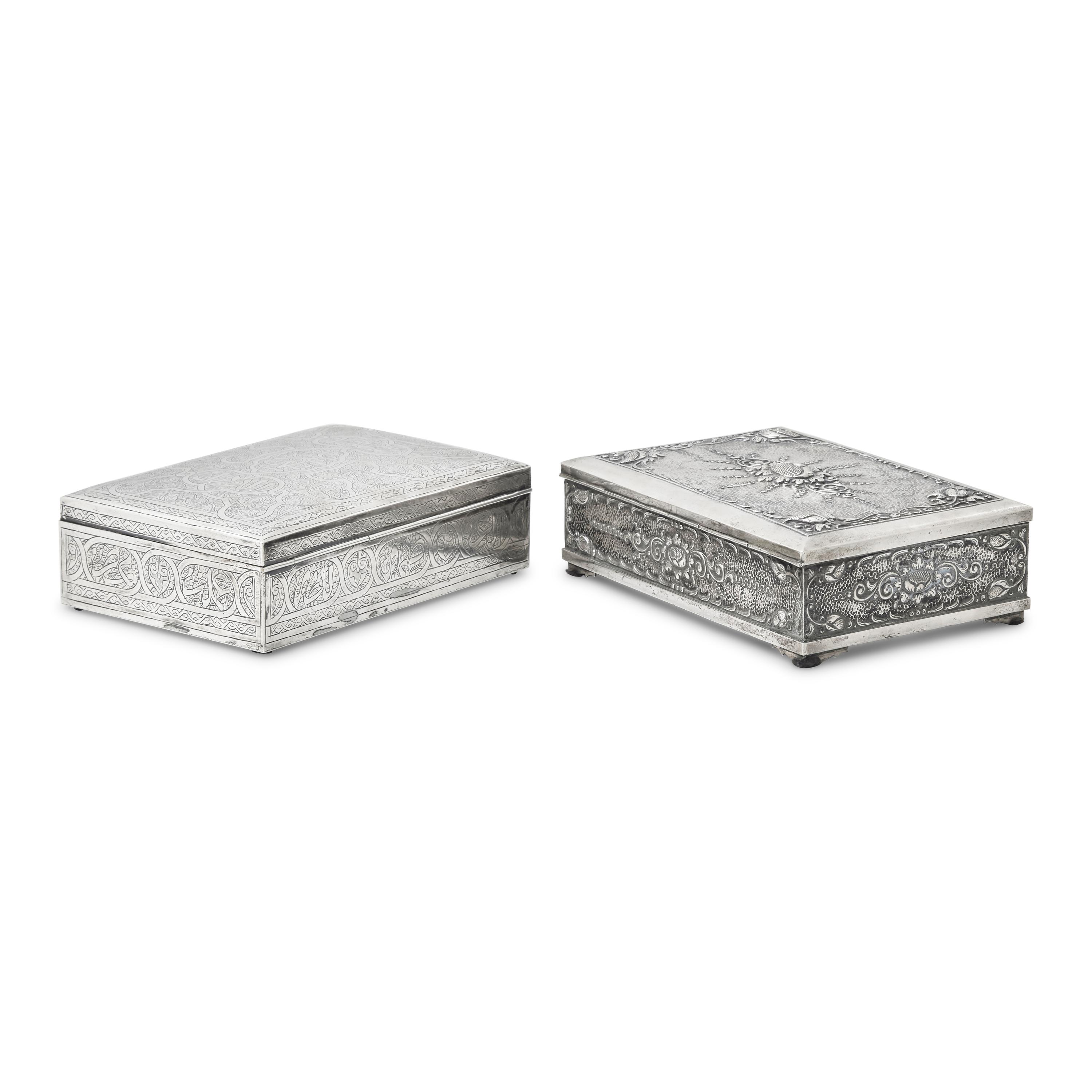 Two Silver Table Boxes