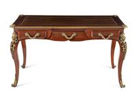 A Louis XV Style Gilt Metal Mounted Bureau Plat