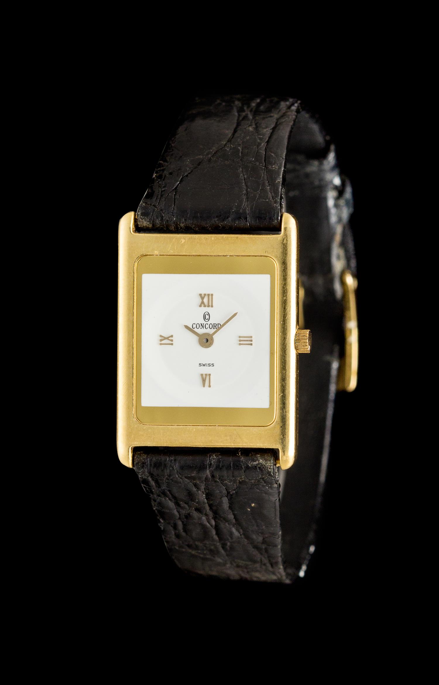 An 18 Karat Yellow Gold Delirium Wristwatch, Concord,