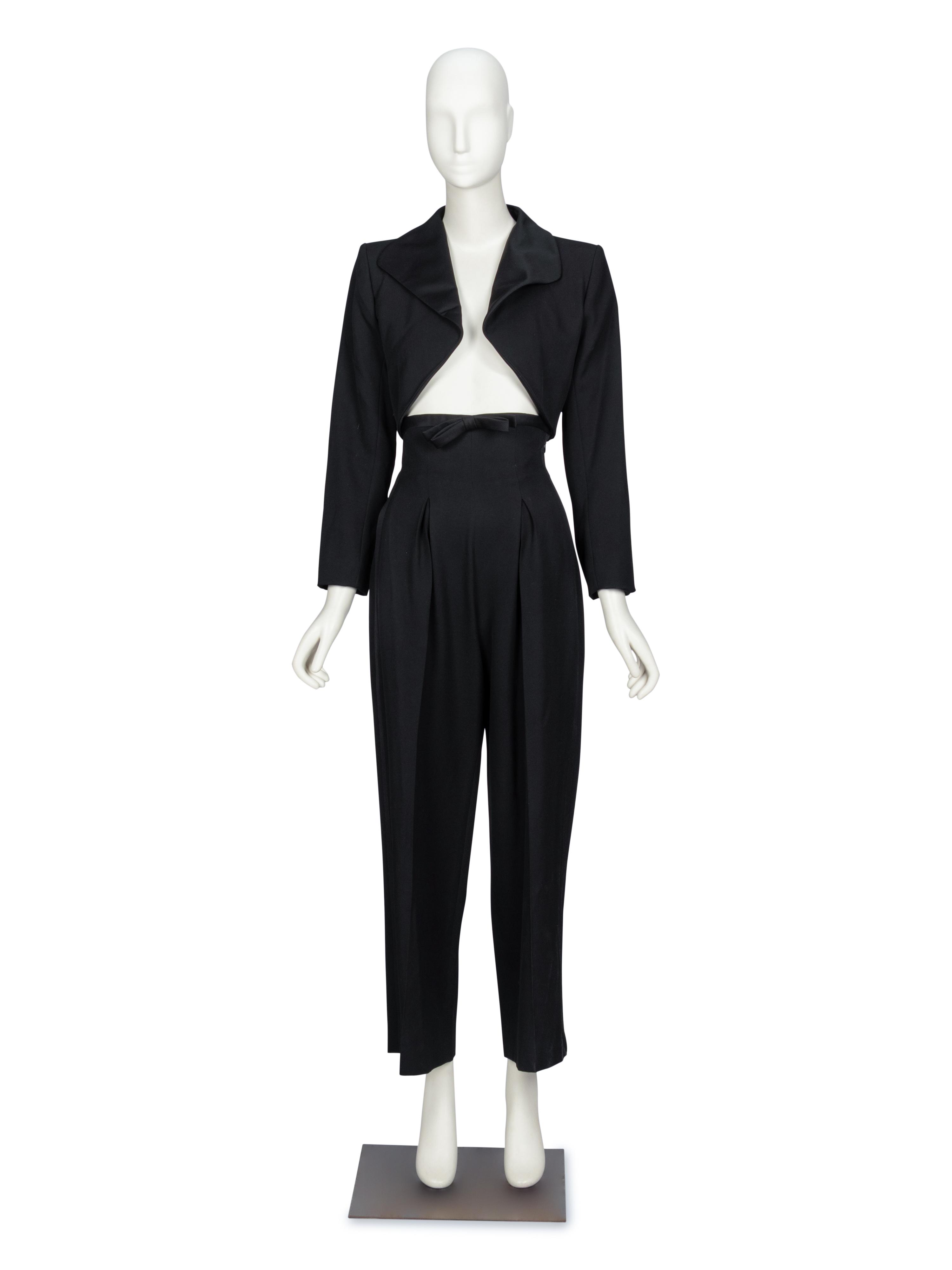 Yves Saint Laurent Rive Gauche, Tuxedo Pantsuit & Bustier