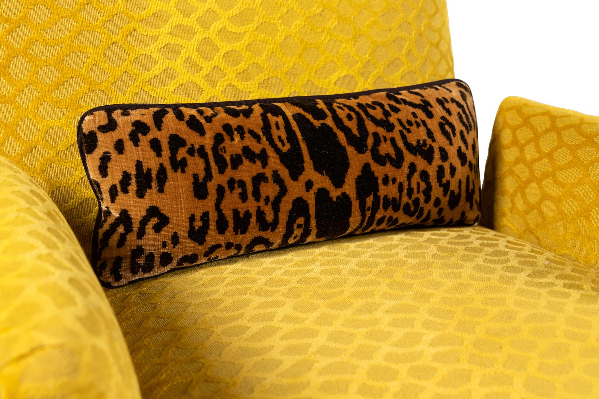 A Pair of George Smith La Rizza Armchairs with Custom Upholstery