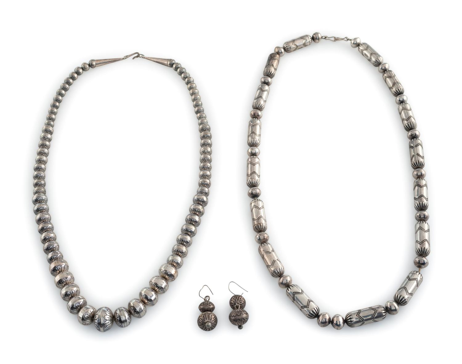 Navajo Silver Necklaces AND Earrings
