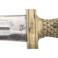 Massachusetts Marked Ames Model 1832 Heavy Artillery Saber & Scabbard Dated 1839
