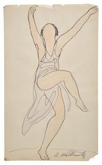 Four Works: The Red Dancer; together with Two Sketches of Isadora Duncan, and Nude in a Landscape (Eve), circa 1906 (4)