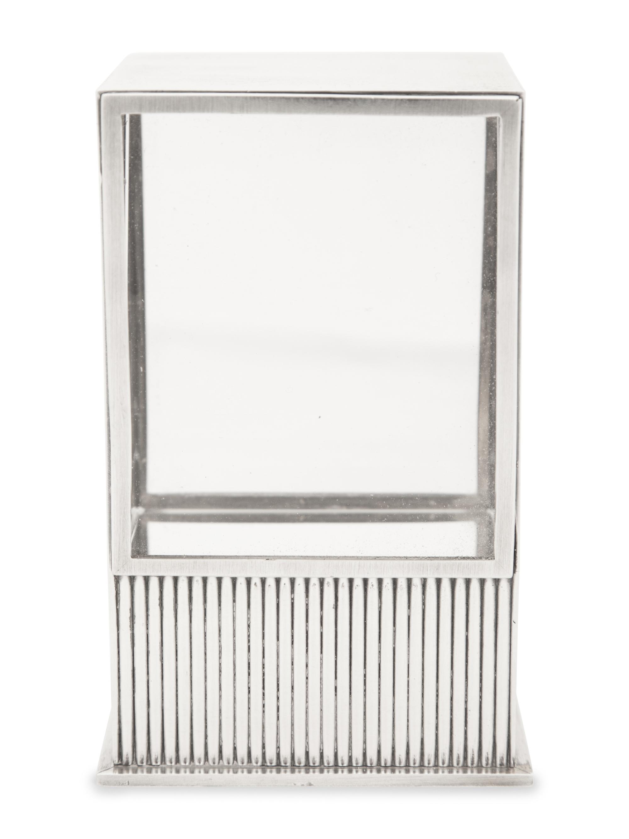 A Cartier Silver Prism Mystery Clock