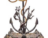 A Nautical Painted Cast- Iron Umbrella Stand