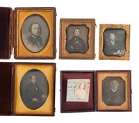 [EARLY PHOTOGRAPHY]. 24 quarter and sixth plate daguerreotypes of men of varying ages.