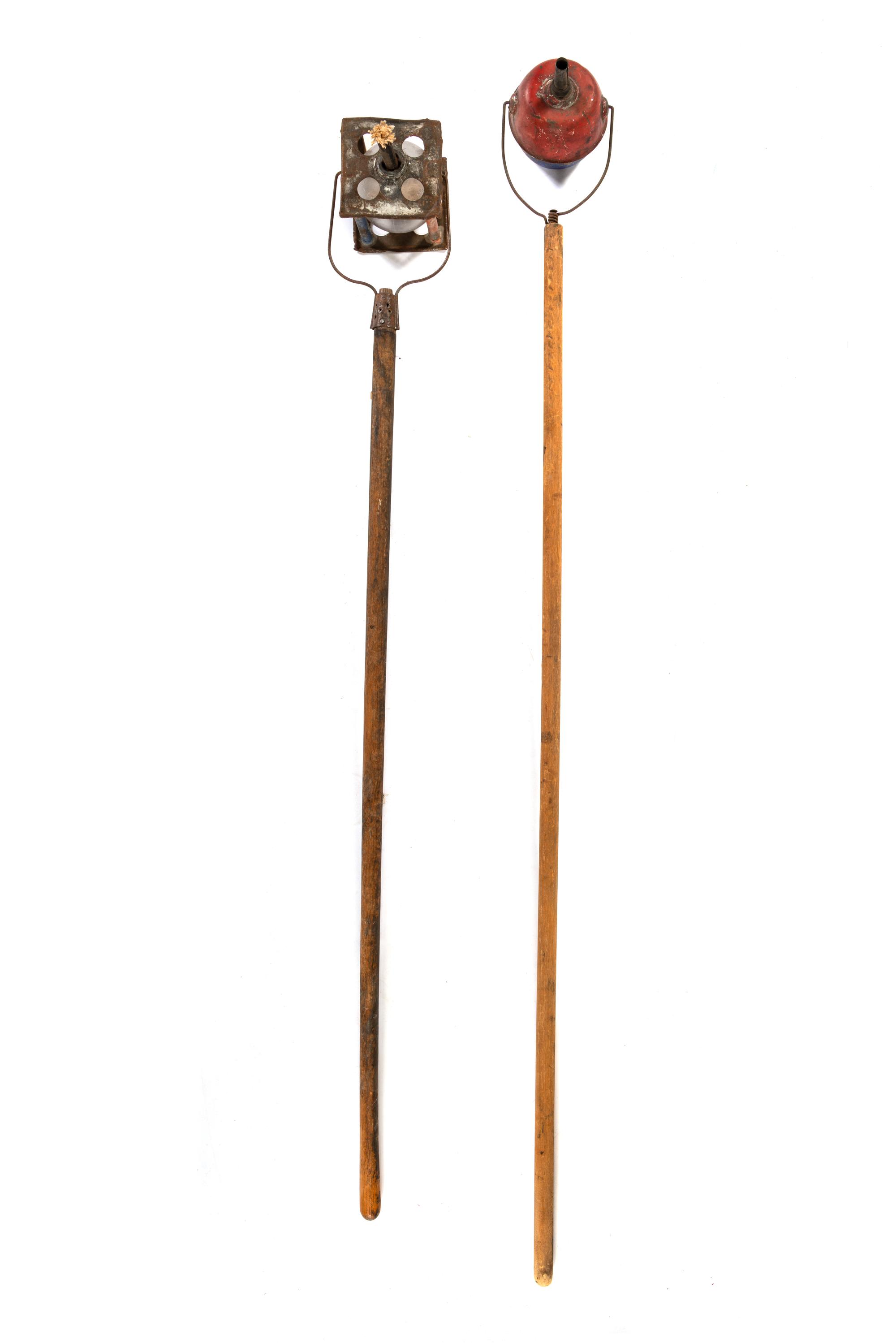 Two Tin and Wood Night Parade Campaign Torches
