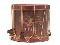 A War of 1812 Painted Militia Drum
