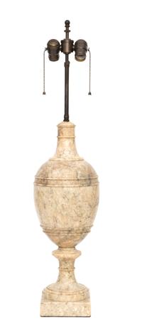 A Continental Marble Ovoid Form Table Lamp Height 33 1/2 inches. — 20TH CENTURY