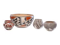 Collection of Acoma Pottery Jars