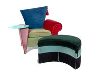 A Memphis Style Chair and Ottoman — 20TH CENTURY