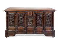 A French Gothic Carved Oak Chest