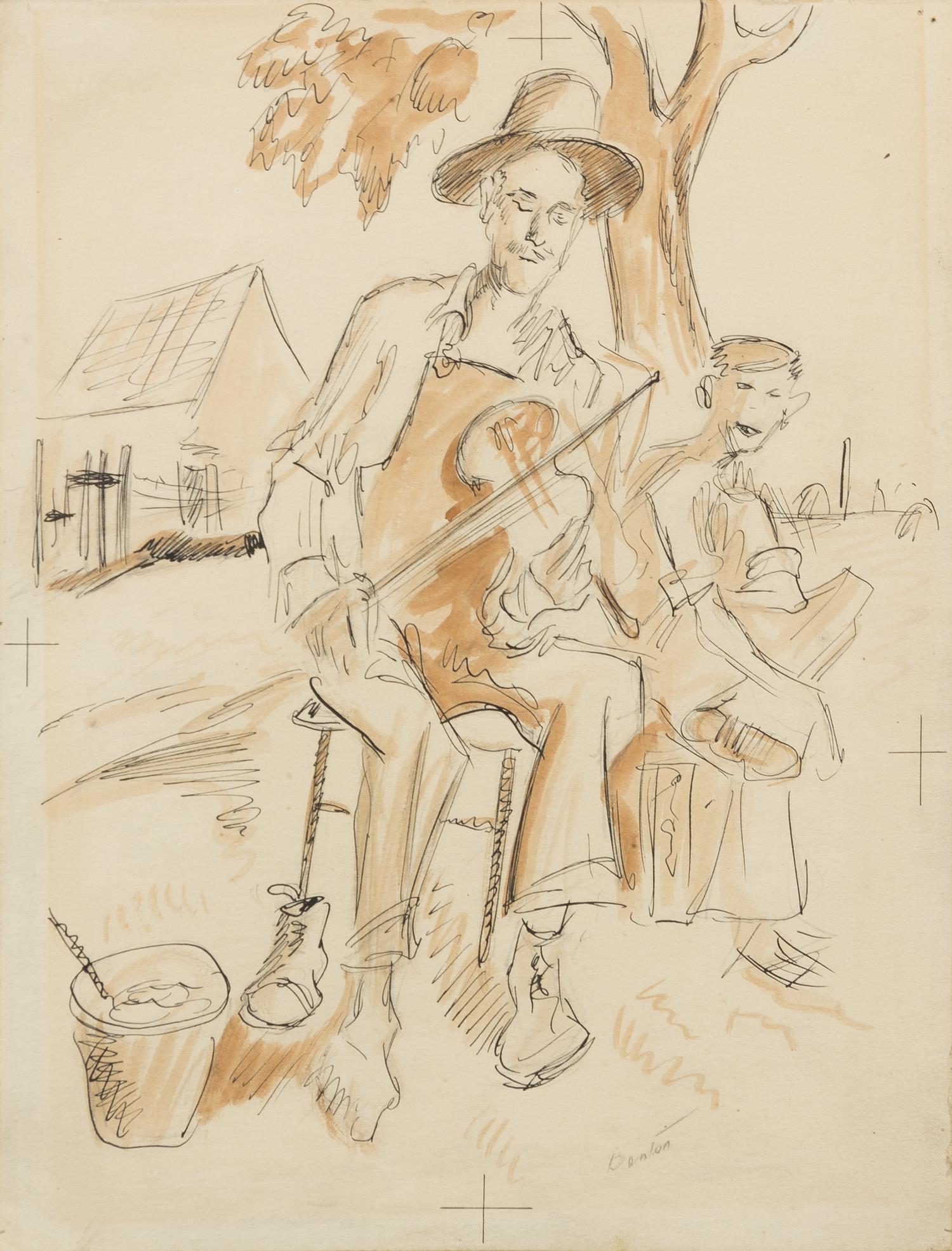 Thomas Hart Benton, (American, 1889–1975), Fiddler