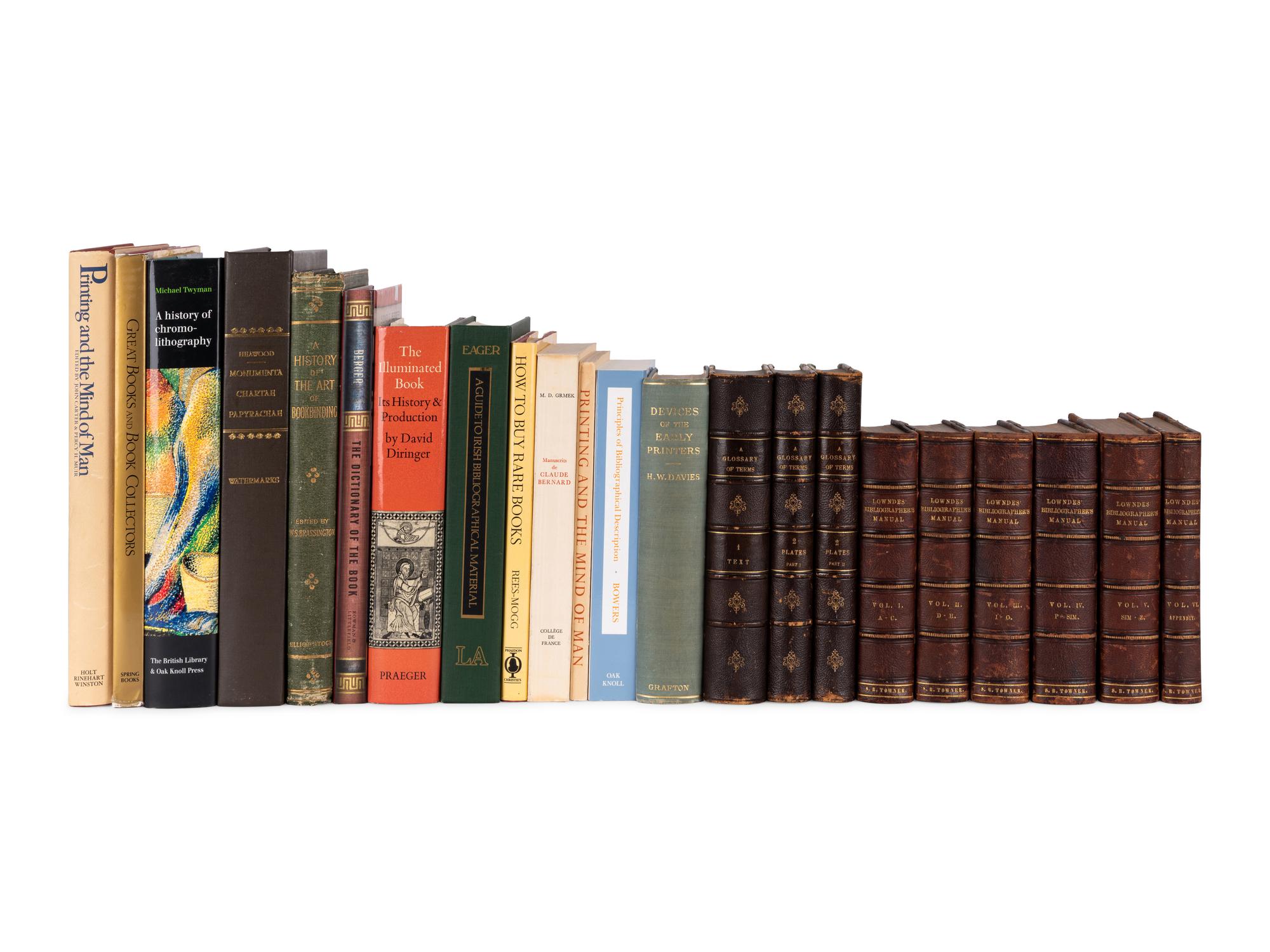 [PRINTING HISTORY -- BIBLIOGRAPHIES]. A group of 48 works, including:
