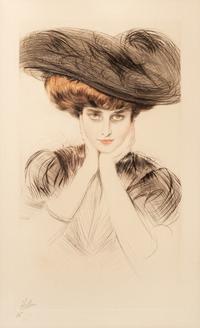 Femme au Chapeau, les Mains sur le Menton, c. 1905