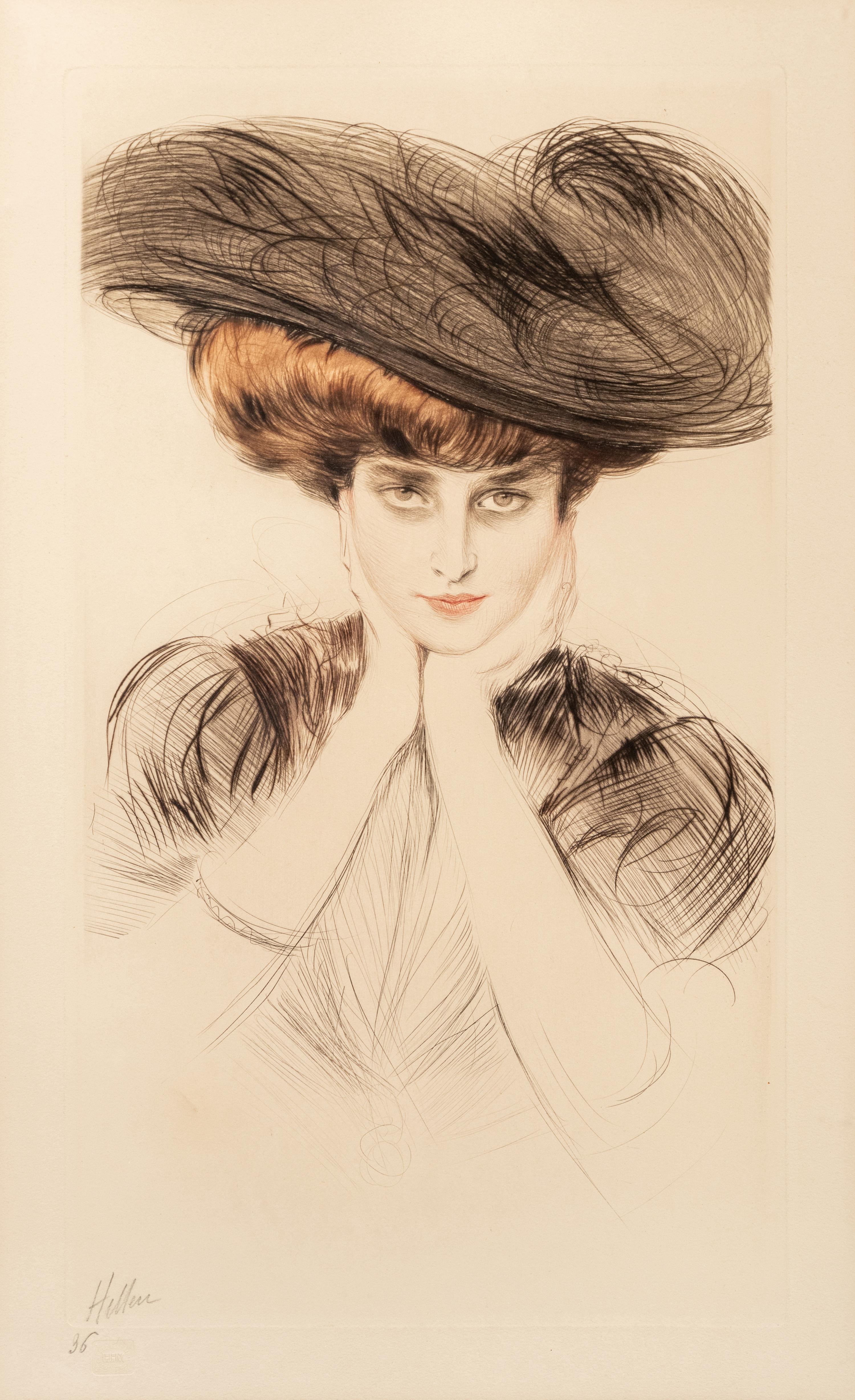 Femme au Chapeau, les Mains sur le Menton, c. 1905