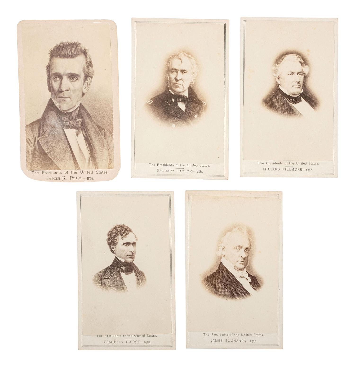 [POLITICS]. 21 CDVs of US presidents incl. from life portraits of HAYES, GARFIELD, and ARTHUR.