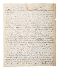 [CIVIL WAR]. THAYER, William Henry. Autograph letter signed ("Wm. Henry Thayer") as regimental surgeon, 14th New Hampshire Infantry, describing the wounding, treatment, and death of his fellow soldier Colonel Alexander Gardiner who was mortally injured at the Battle of Opequan. Winchester, VA, 9 October 1864.