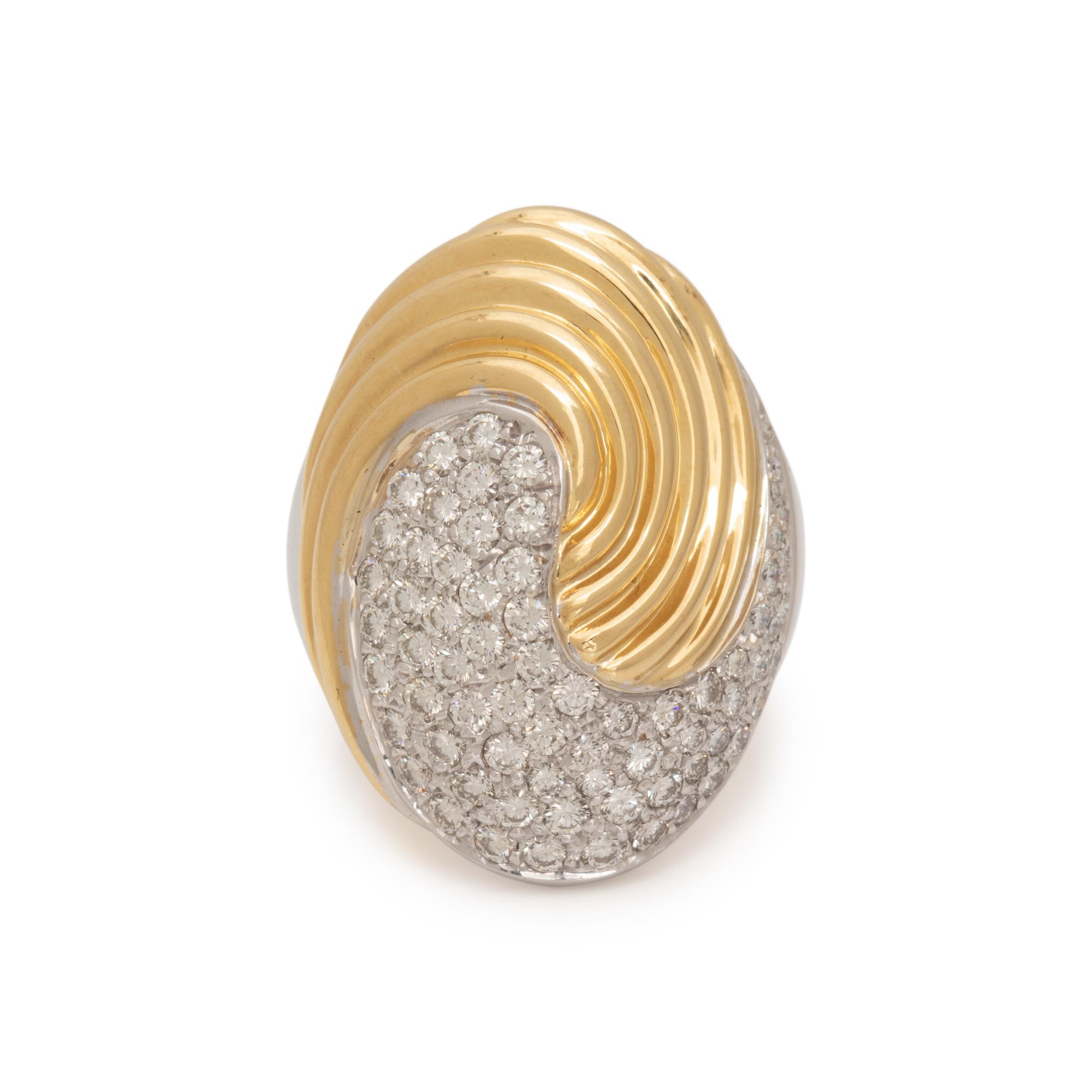 BICOLOR GOLD AND DIAMOND RING