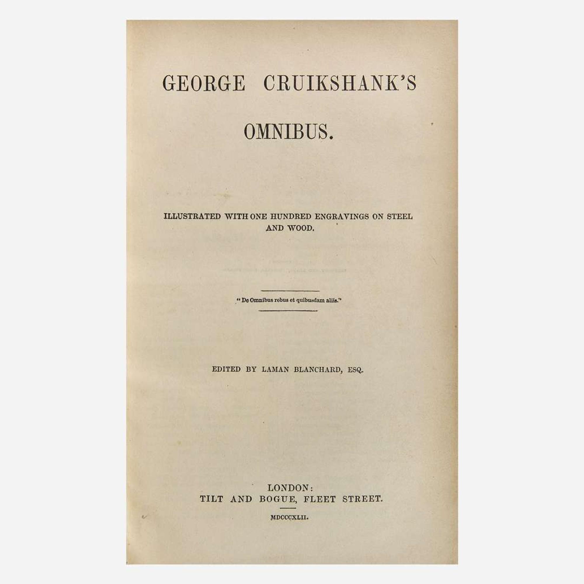 [Children's & Illustrated] [Cruikshank, George] Group of 3 Titles