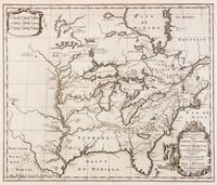 HENNEPIN, Louis. Carte d'un tres grand pais nouvellement d'ecouvert dans l'Amerique Septentrionale. Leiden: Pierre van AA, 1704.