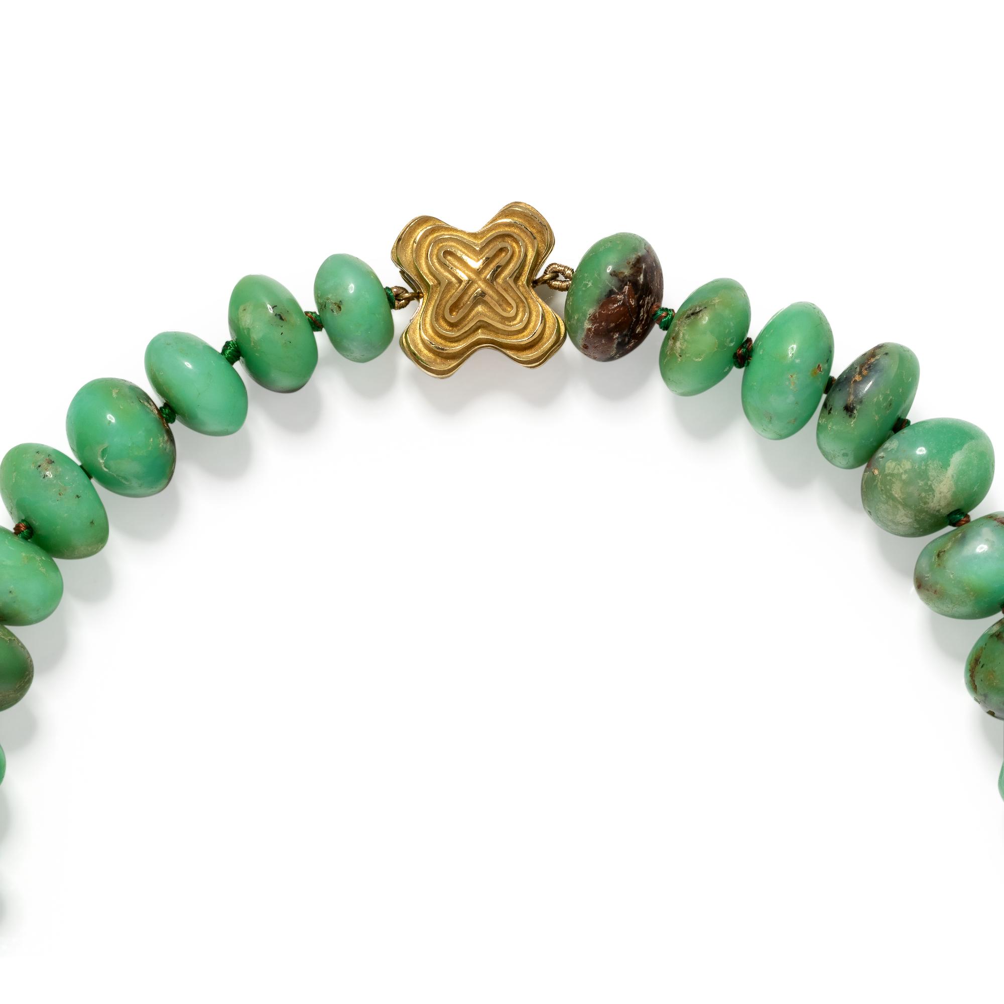 CHRISTOPHER WALLING, CHRYSOPRASE BEAD NECKLACE
