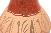 Carved Red and Sienna Pottery Vase, 1998