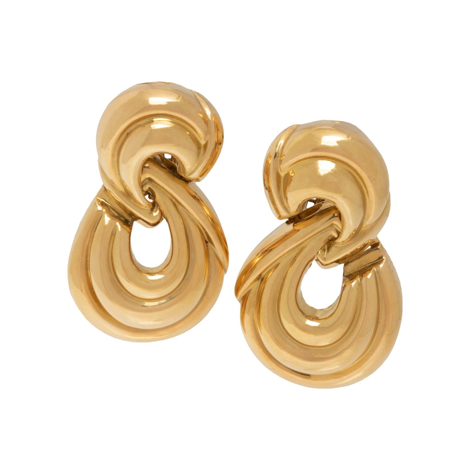 YELLOW GOLD EARCLIPS