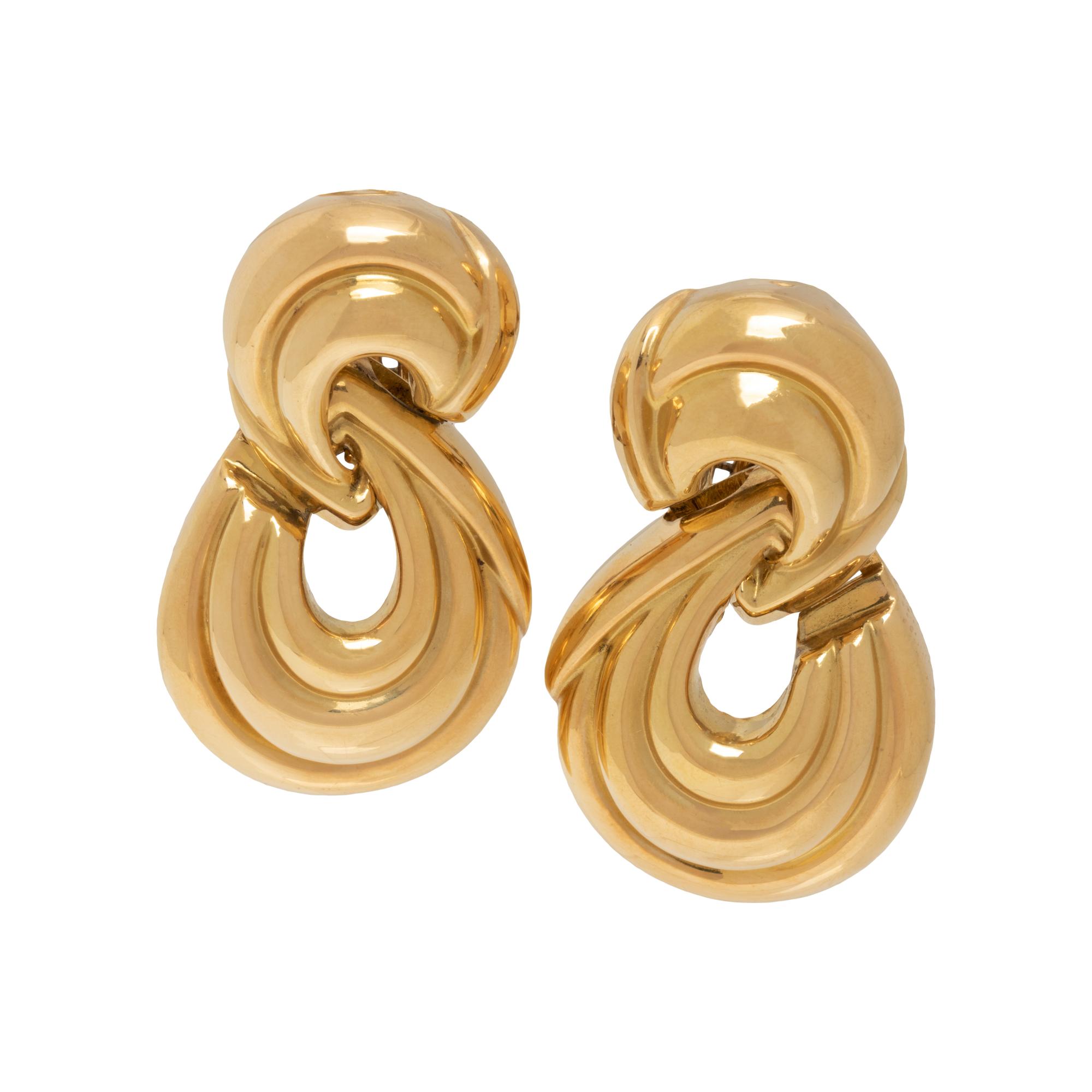 YELLOW GOLD EARCLIPS
