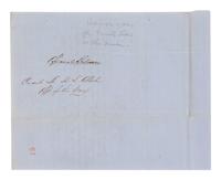 GARNETT, Robert S. (1819-1861), Confederate brigadier. Autograph letter signed ("R. Garnett Capt"), to Officer of the Day Henry L. Abbott, addressed in his hand on verso. N.p., date illegible.