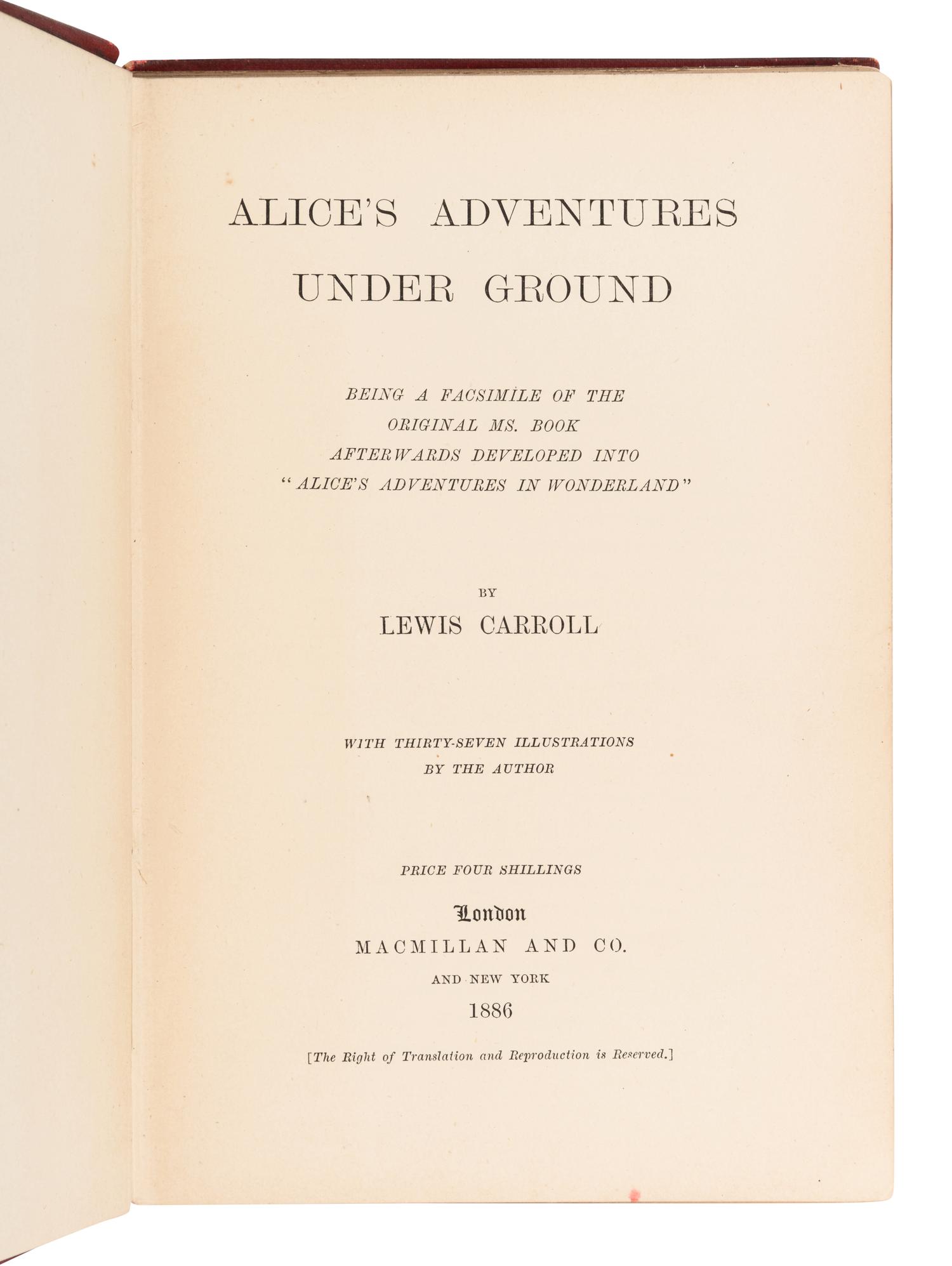 DODGSON, Charles Lutwidge ("Lewis Carroll") (1832-1898). A group of 8 works, including:
