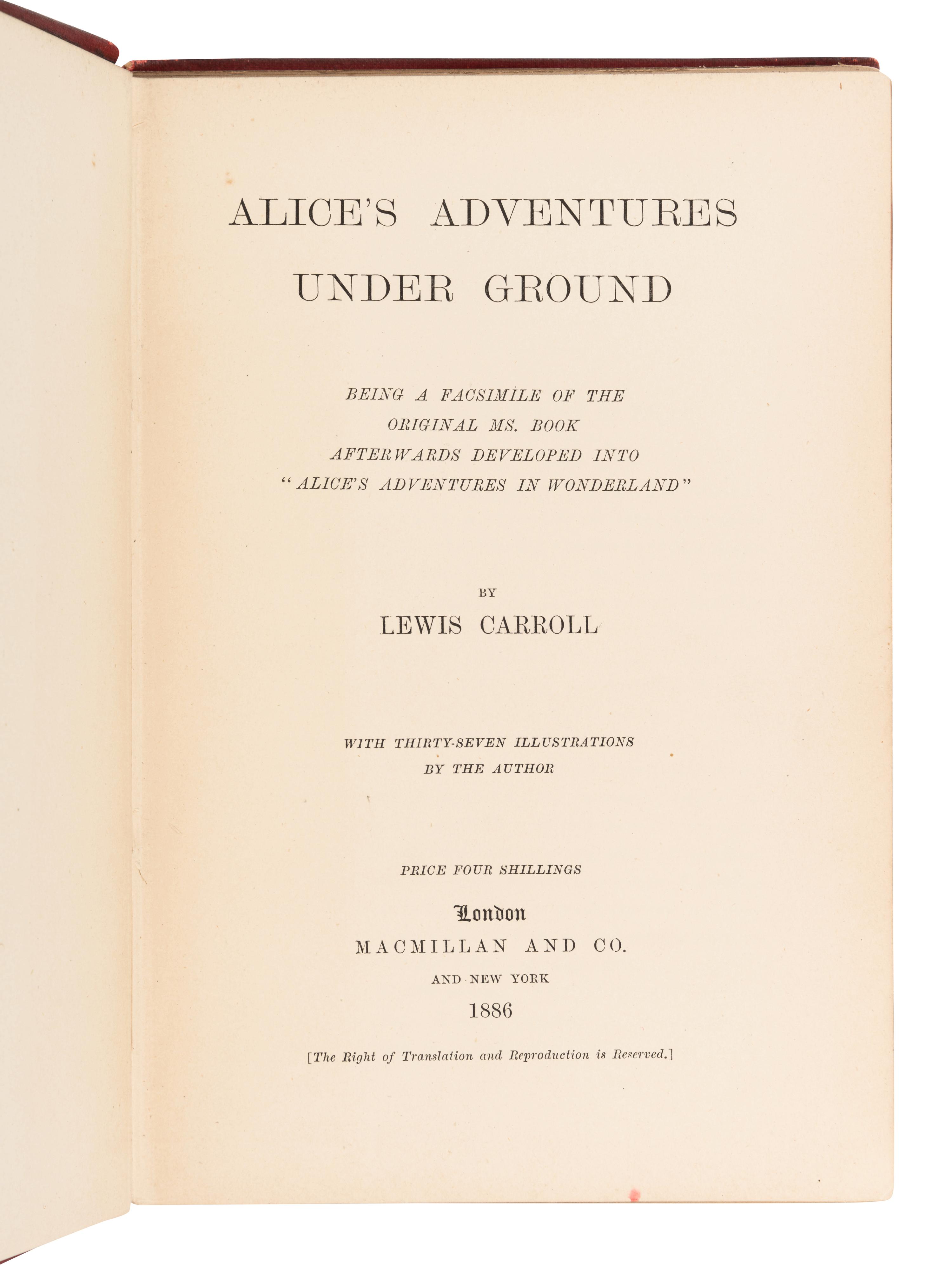 DODGSON, Charles Lutwidge ("Lewis Carroll") (1832-1898). A group of 8 works, including: