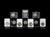 Ten 1923 Peace $1 Coins