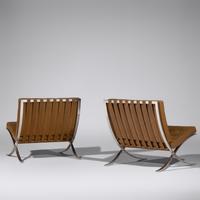 Barcelona chairs, pair, 1929 / c.1975 for Knoll International Germany / USA