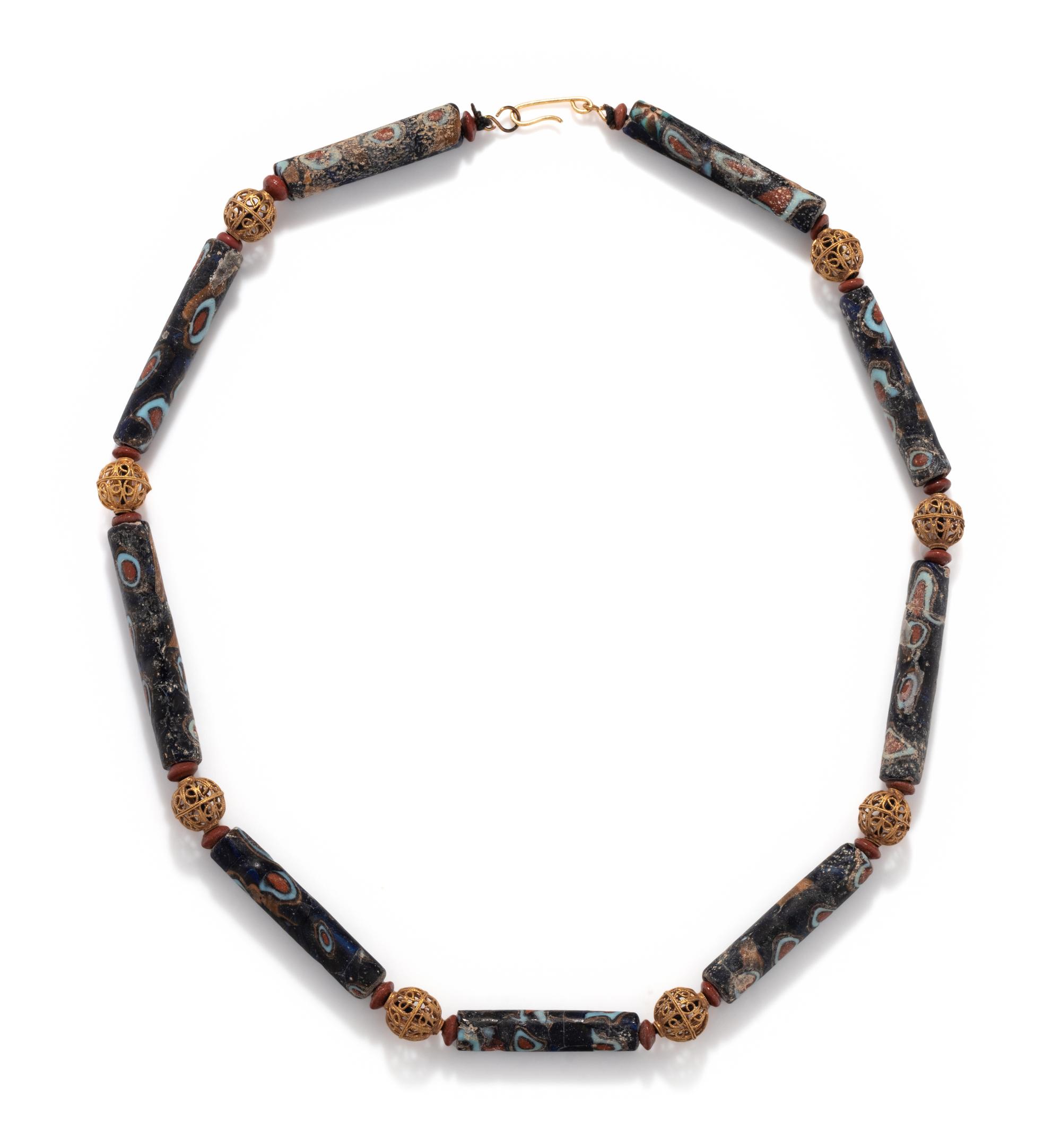 A Roman Mosaic Glass Bead Necklace