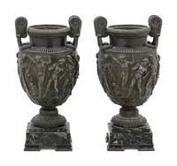 A Pair of Cast Metal Models of the Townley Vase