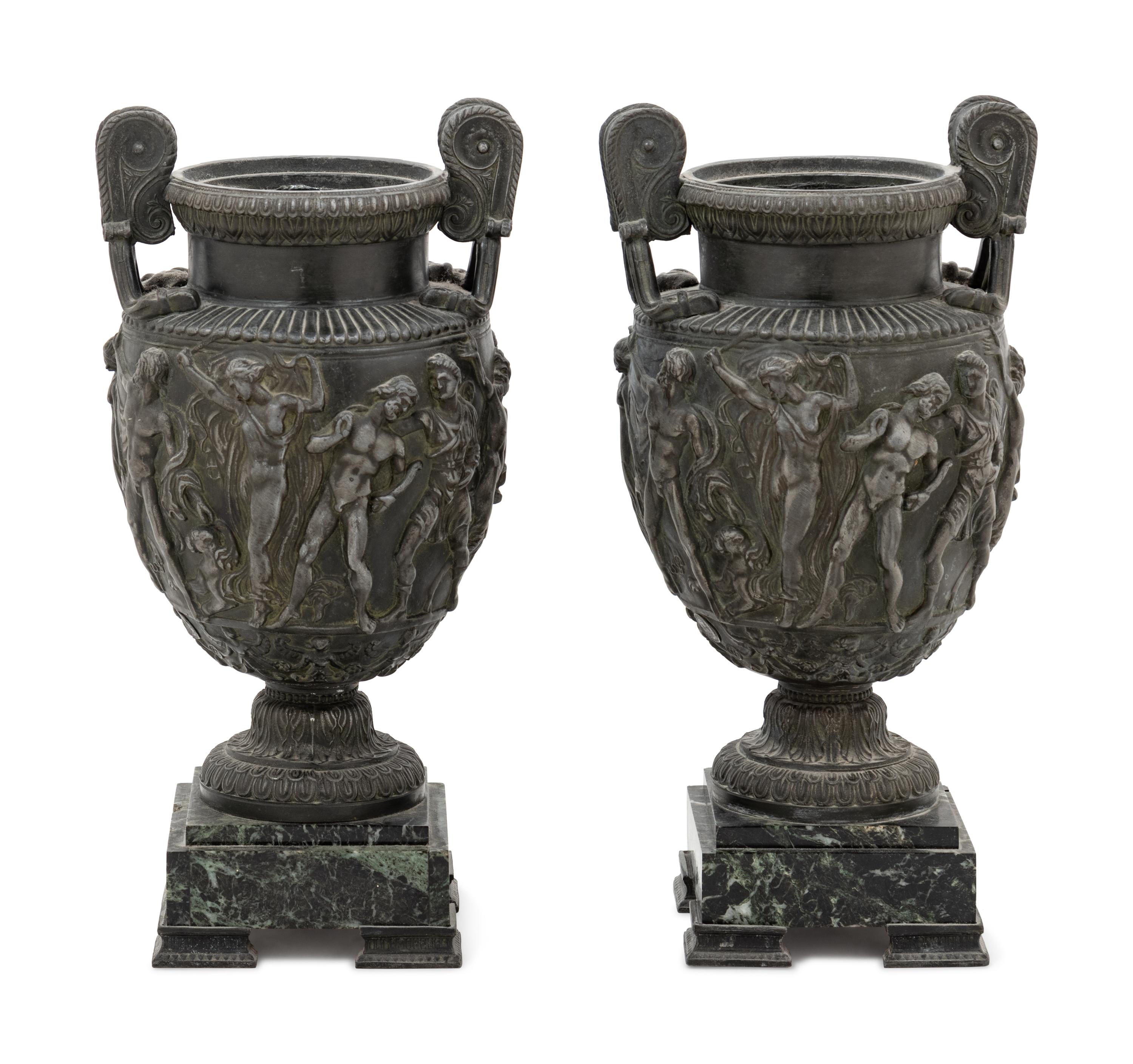 A Pair of Cast Metal Models of the Townley Vase
